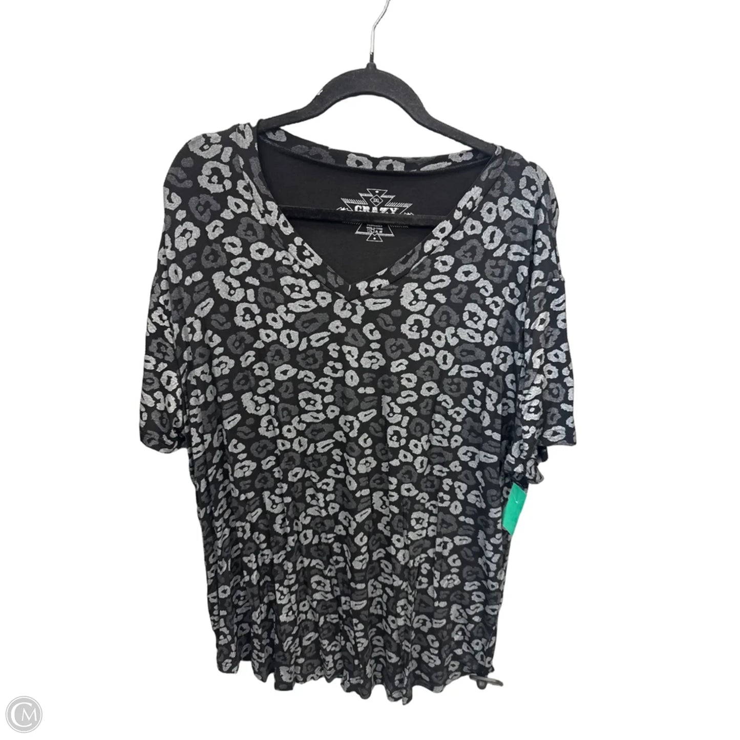 Top Short Sleeve By Crazy Train In Animal Print, Size: 3x