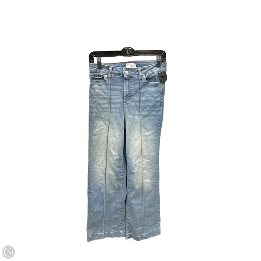 Jeans Wide Leg By Time And Tru In Blue Denim, Size: 4