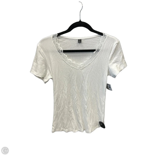 Top Short Sleeve By Cmf In White, Size: M