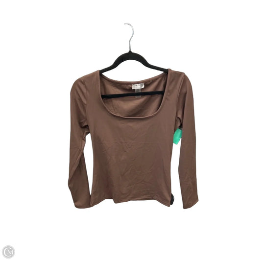 Top Long Sleeve By Eye Candy In Brown, Size: L