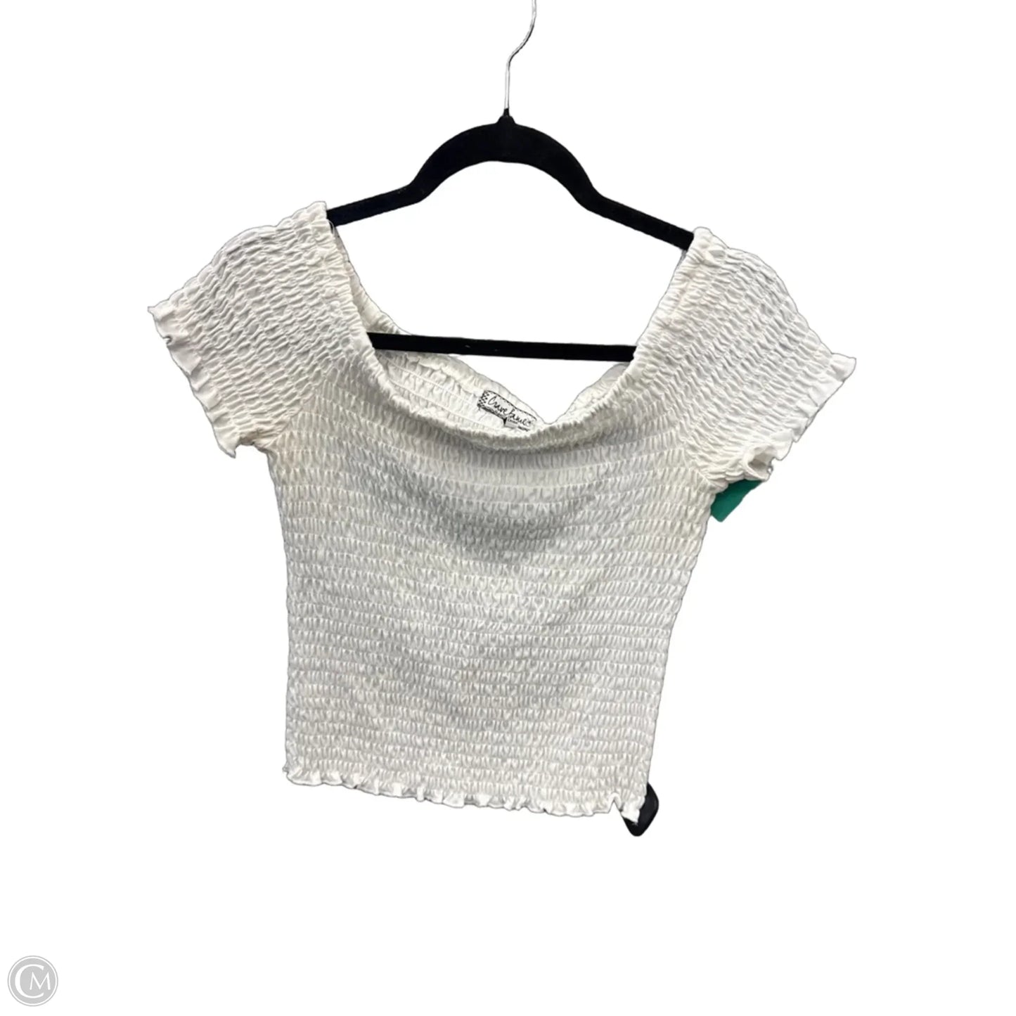 Top Short Sleeve By Clothes Mentor In White, Size: L