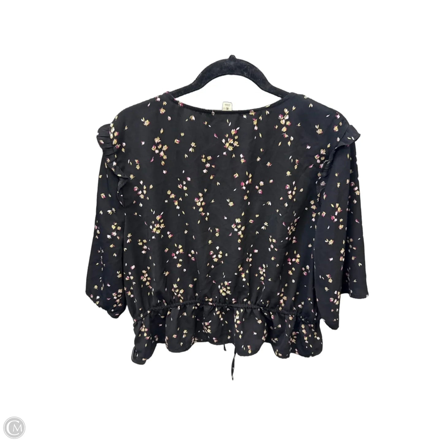 Top Short Sleeve By Ana In Black, Size: Xl