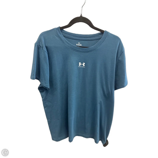 Top Short Sleeve By Under Armour In Blue, Size: Xl