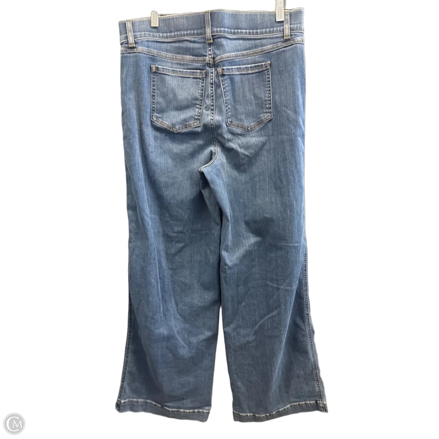 Jeans Wide Leg By Spanx In Blue Denim, Size: 14