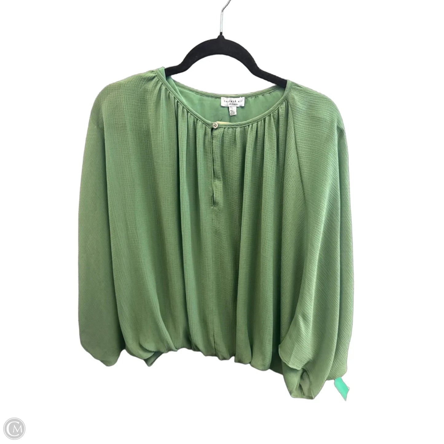 Top Short Sleeve By Current Air In Green, Size: L