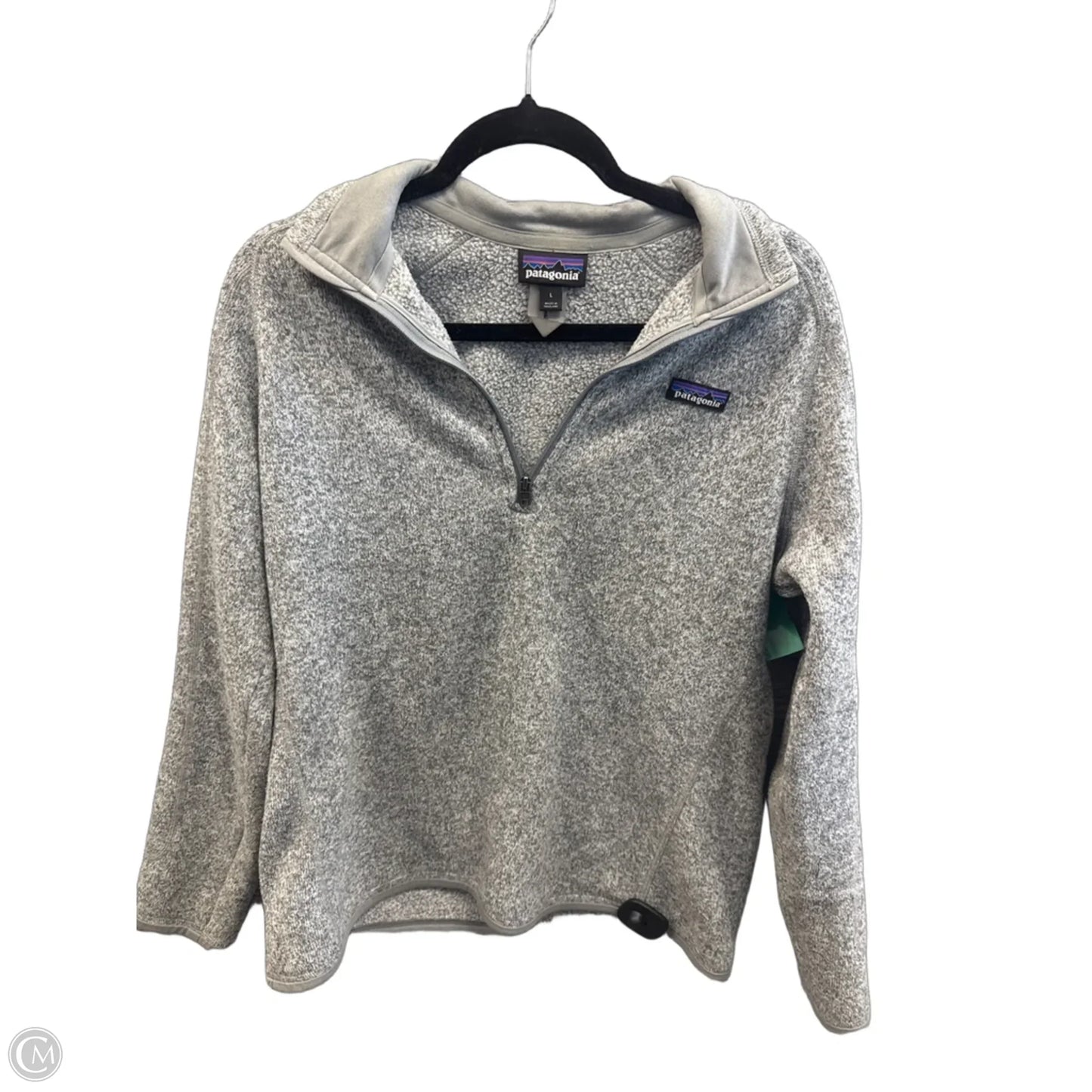 Sweatshirt Collar By Patagonia In Grey, Size: L