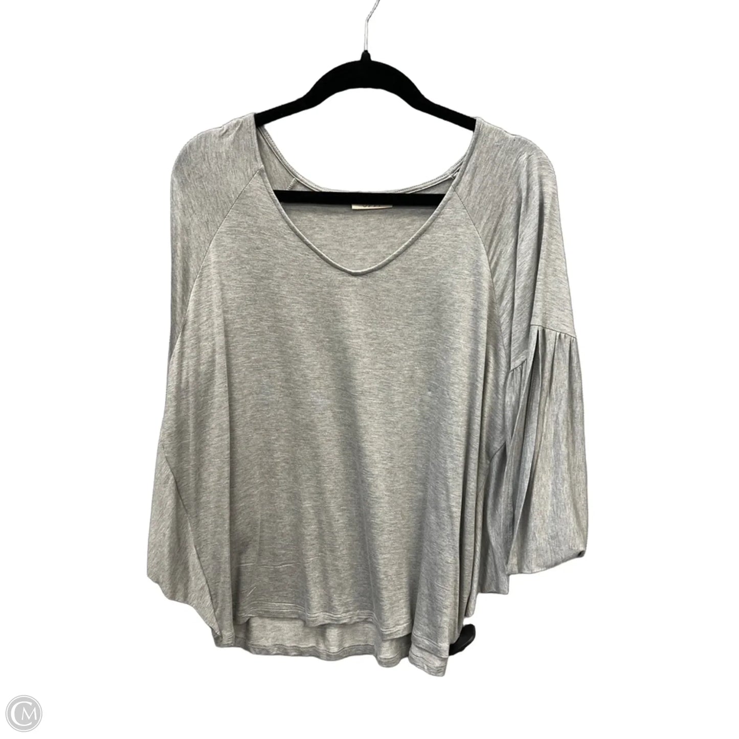 Top Short Sleeve By Oddi In Grey, Size: S