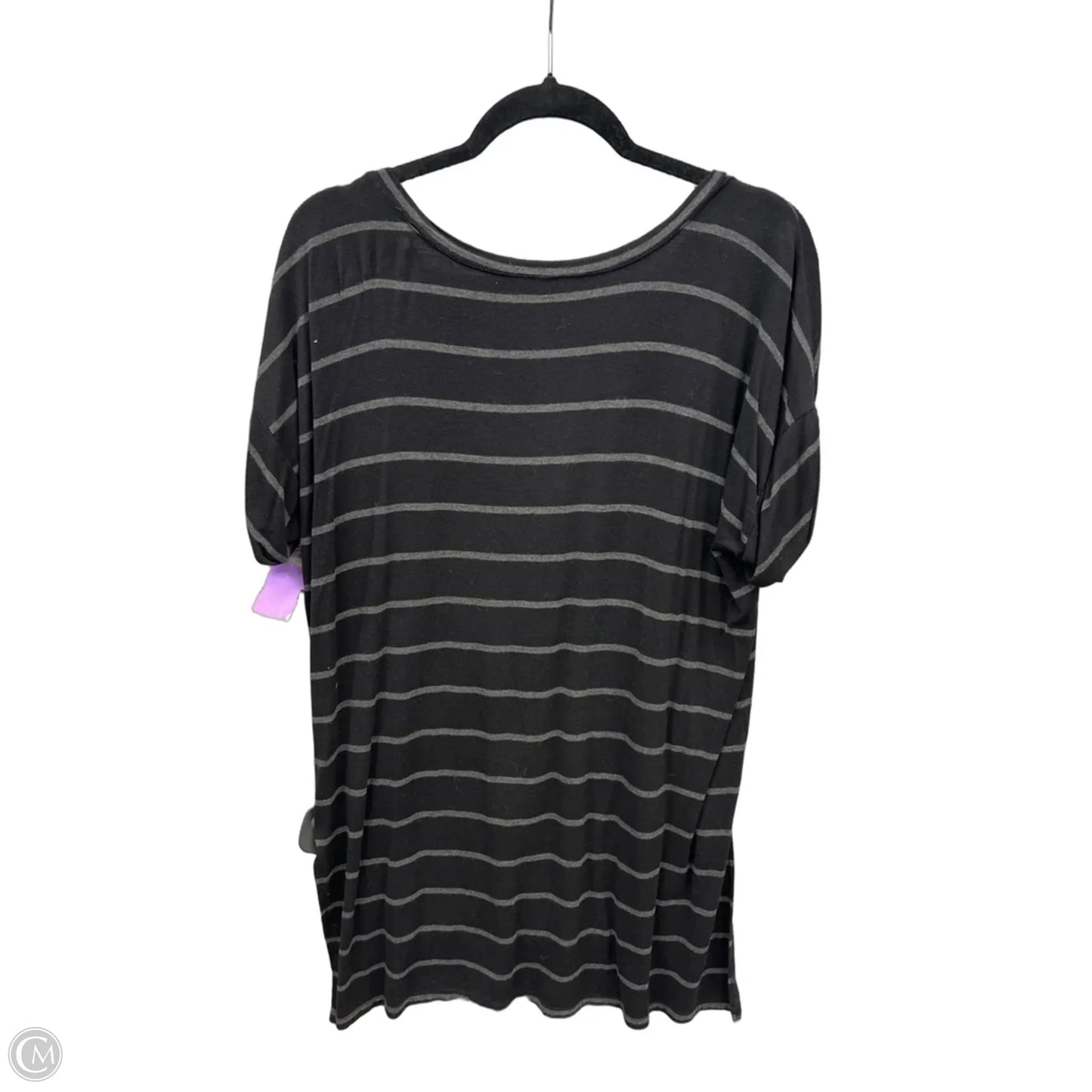 Top Short Sleeve By Zenana In Striped Pattern, Size: M