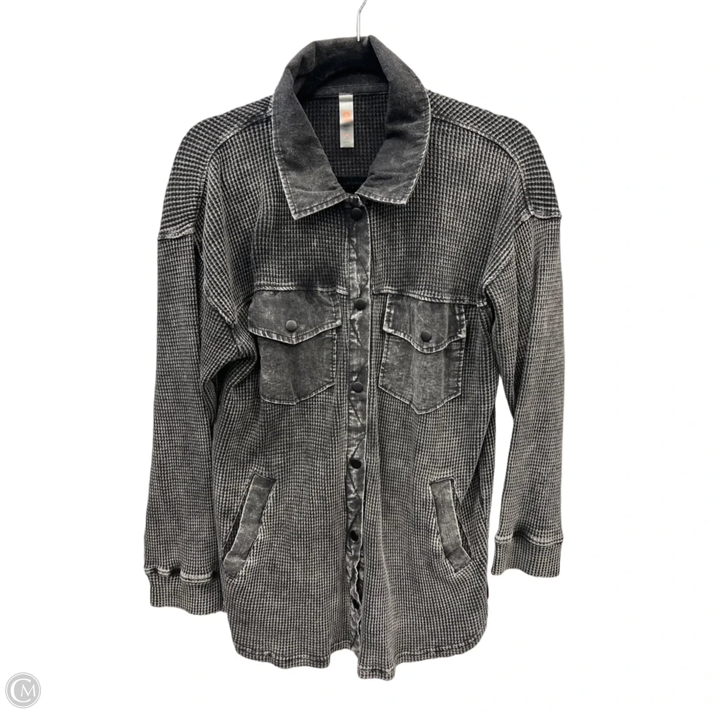 Top Long Sleeve By Mono B In Black, Size: M