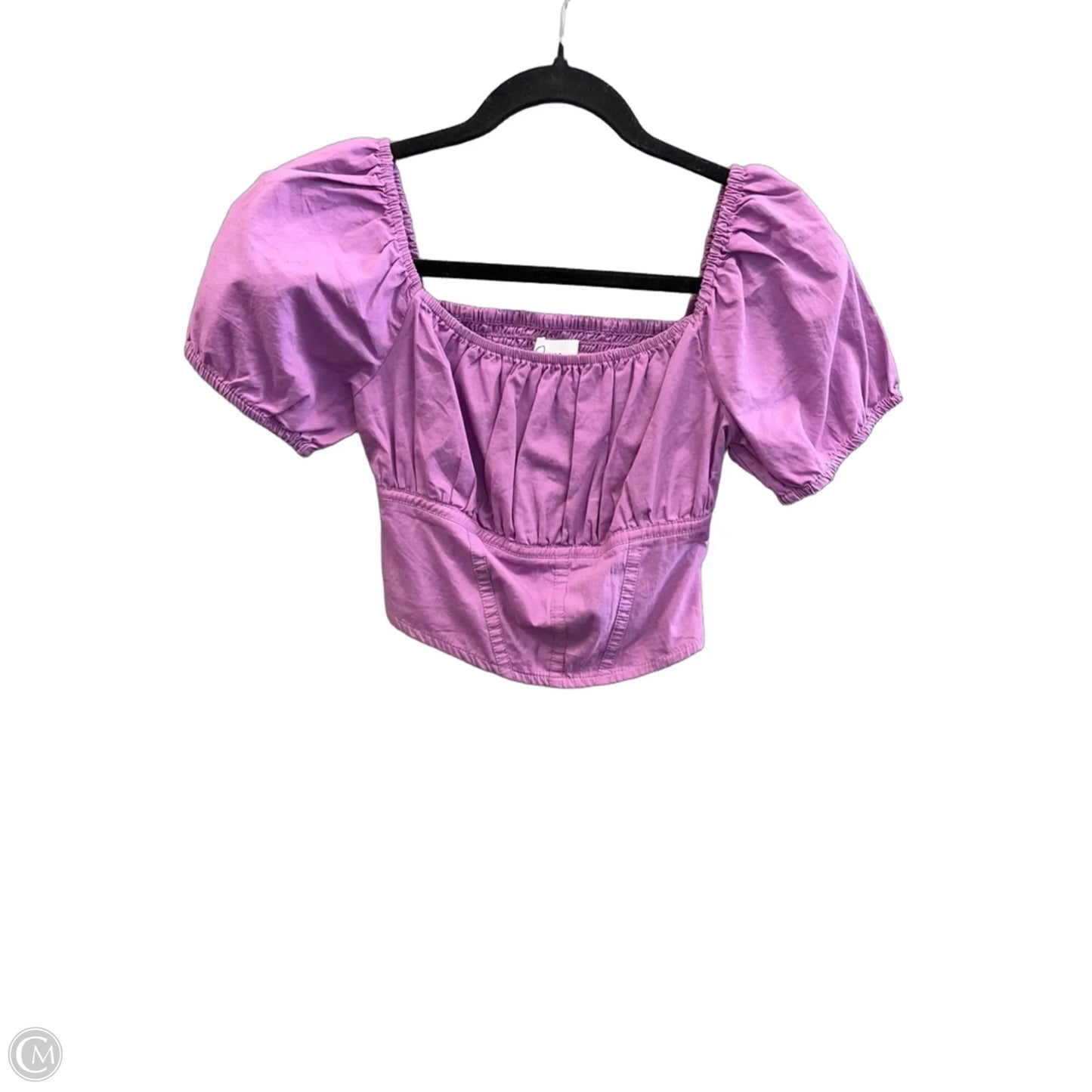 Top Short Sleeve By Japna In Purple, Size: S
