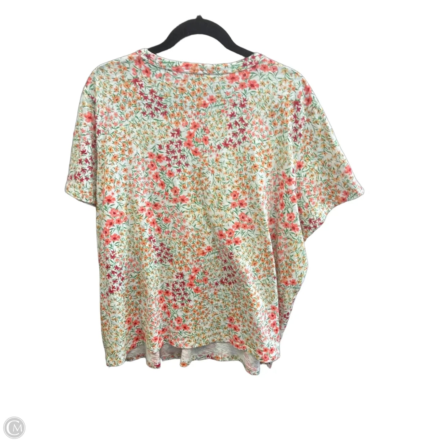 Top Short Sleeve Basic By Old Navy In Floral Print, Size: Xxl