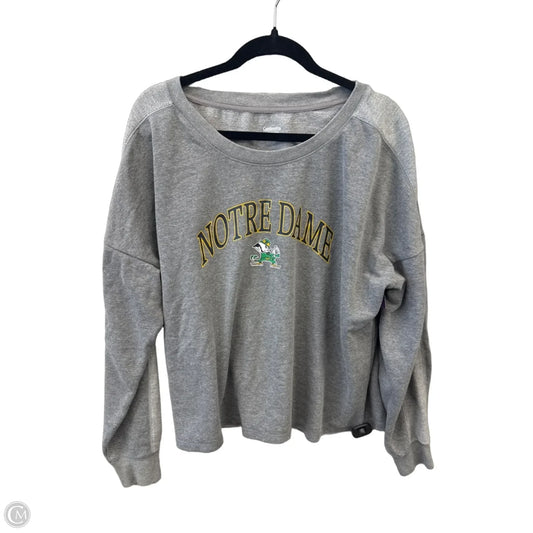 Sweatshirt Crewneck By Clothes Mentor In Grey, Size: 2x