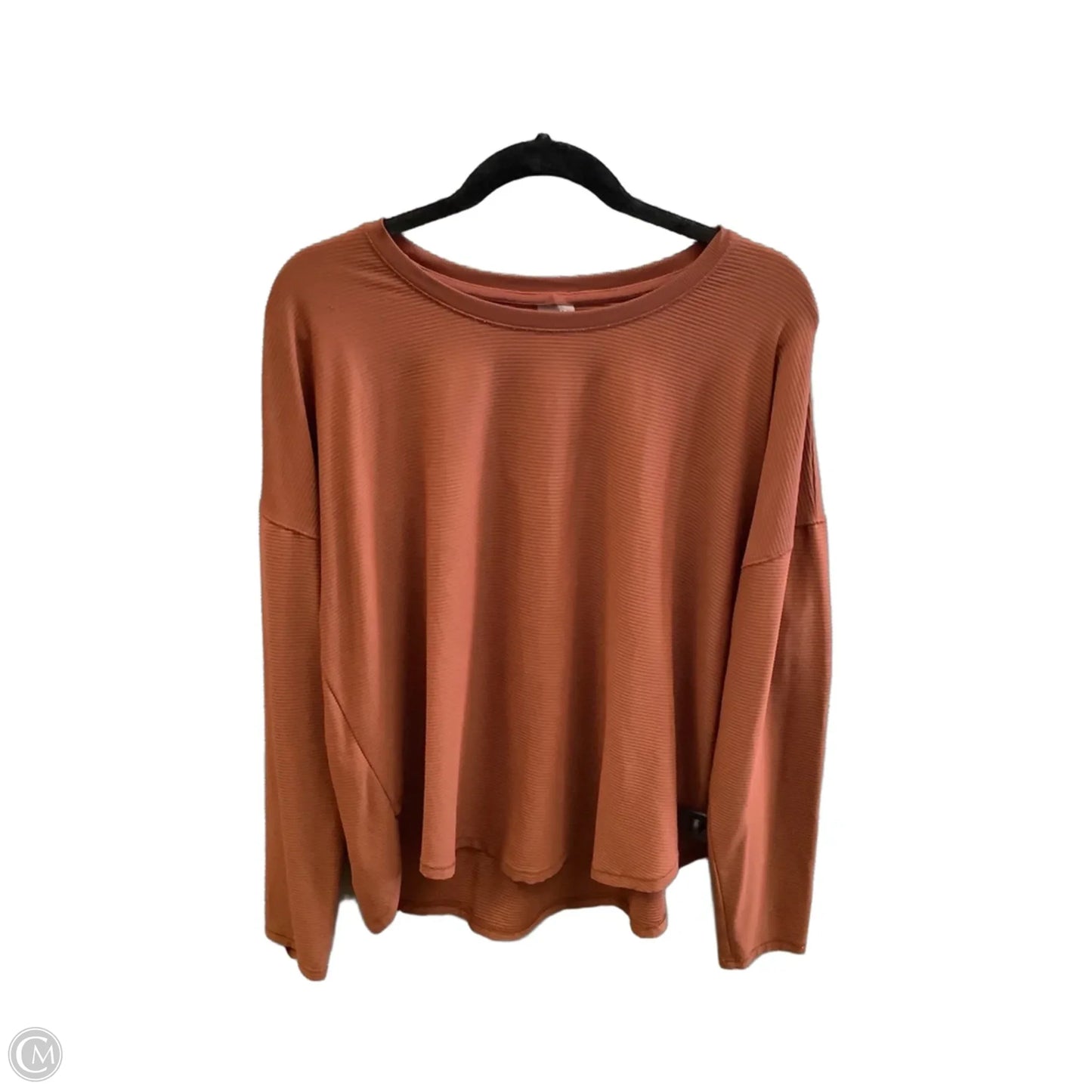 Athletic Top Long Sleeve Crewneck By Calia In Brown, Size: Xxl