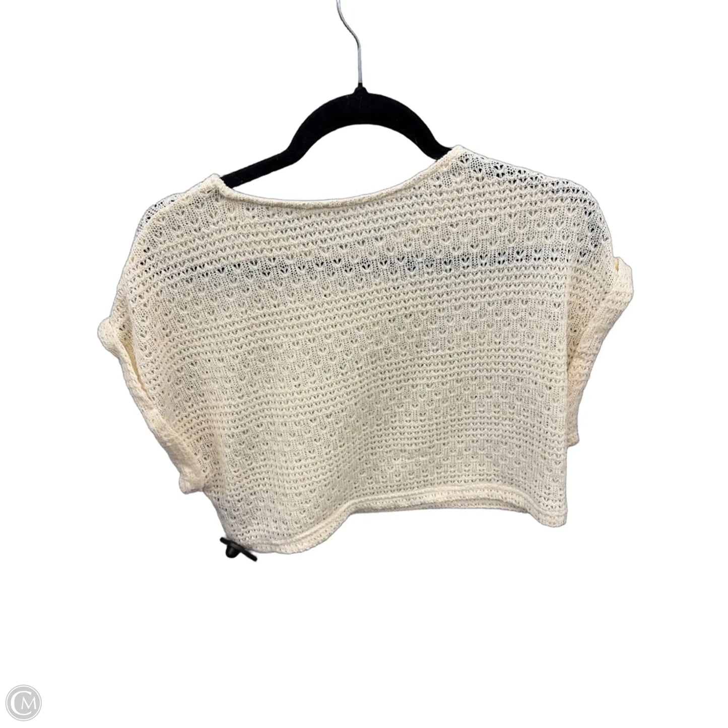 Top Short Sleeve By Shein In Cream, Size: M
