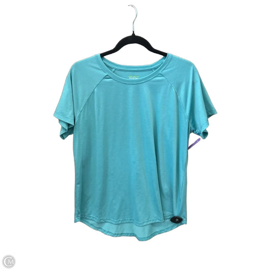 Athletic Top Short Sleeve By Tek Gear In Green, Size: L