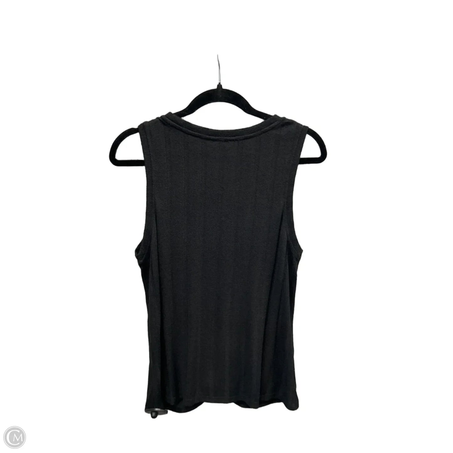 Top Sleeveless By Time And Tru In Black, Size: L