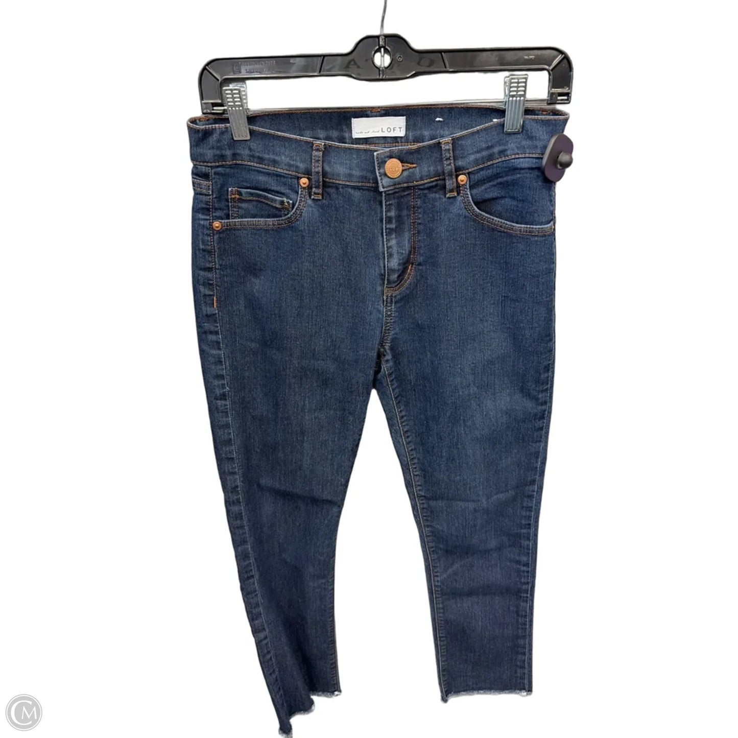 Jeans Straight By Loft In Blue Denim, Size: 4