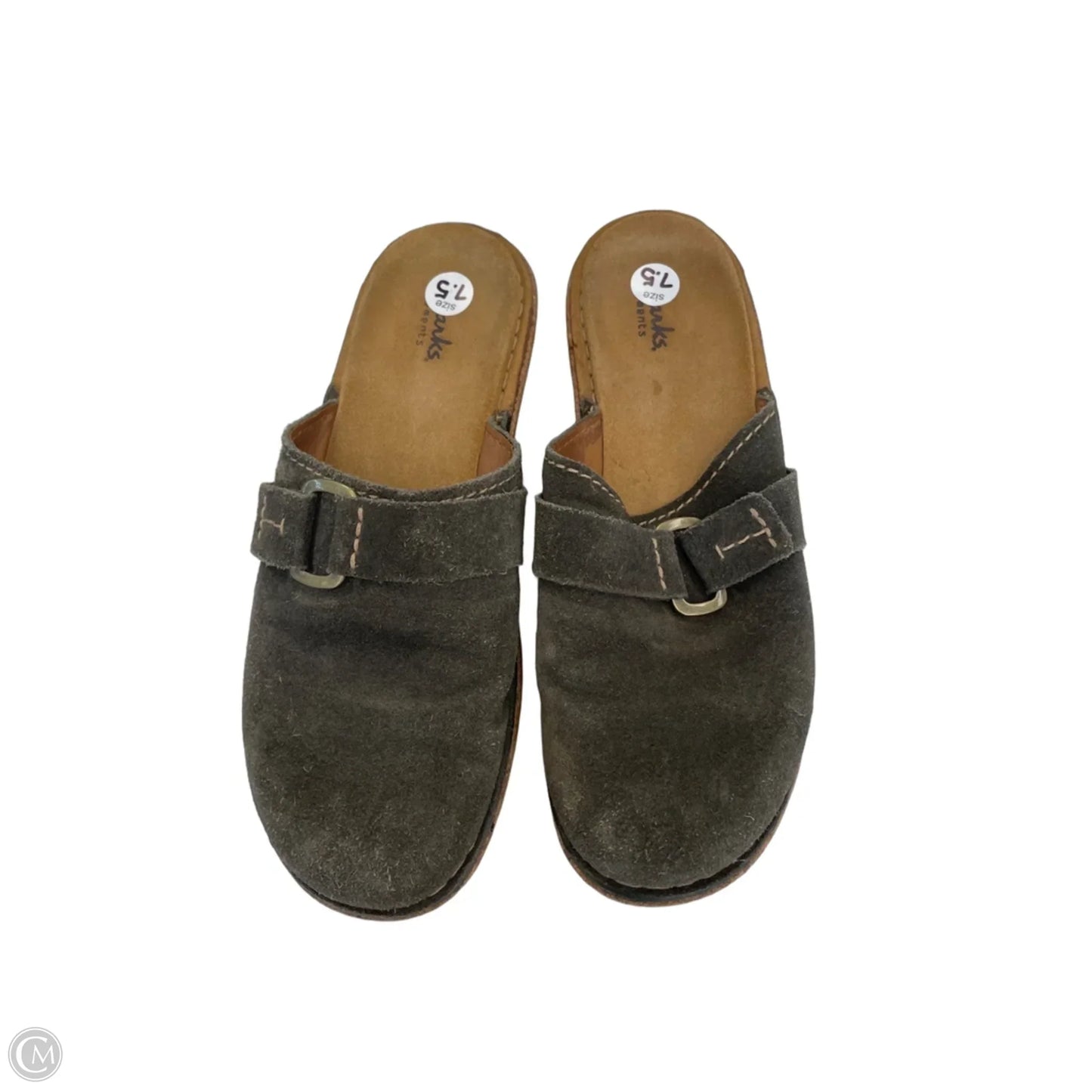 Shoes Flats By Clarks In Green, Size: 7.5