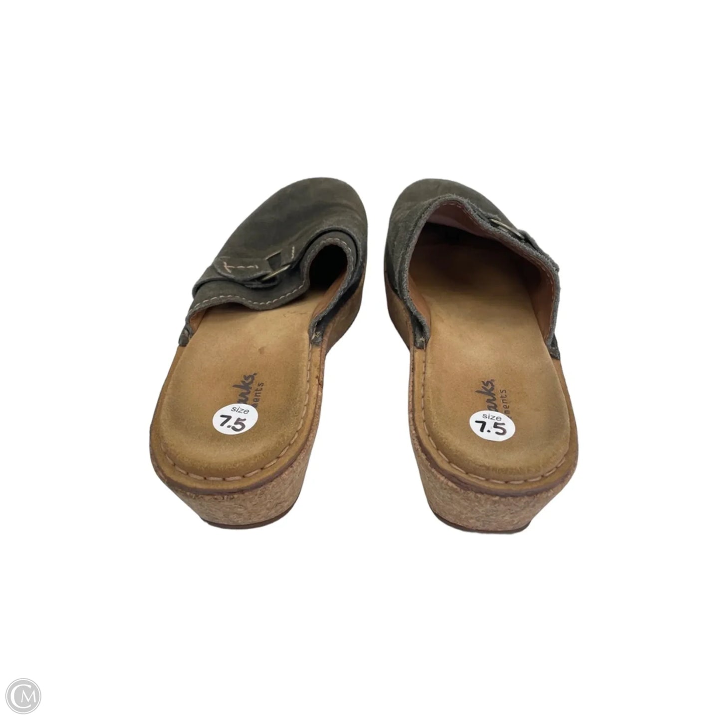 Shoes Flats By Clarks In Green, Size: 7.5