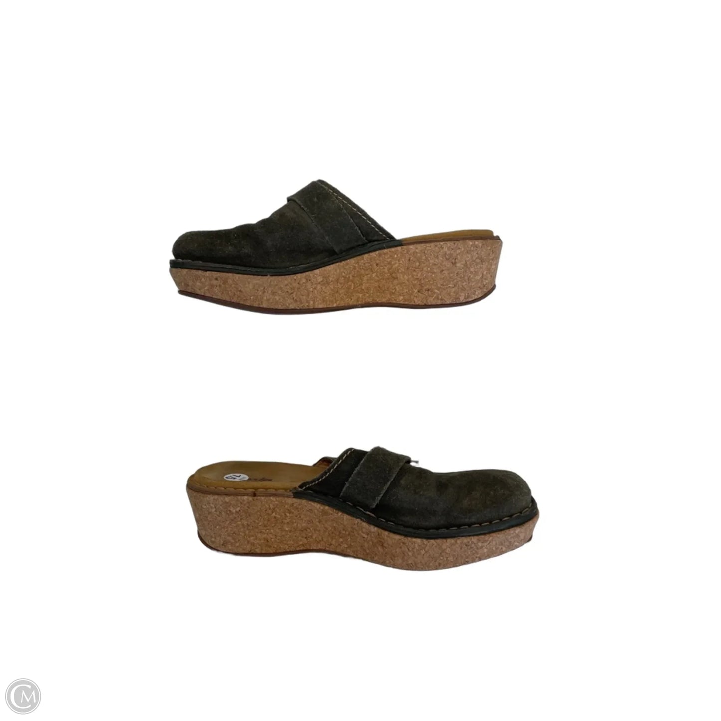 Shoes Flats By Clarks In Green, Size: 7.5