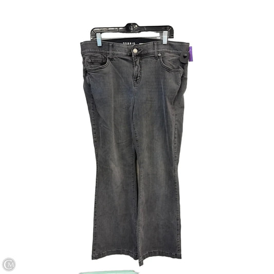 Jeans Flared By Torrid In Black Denim, Size: 16