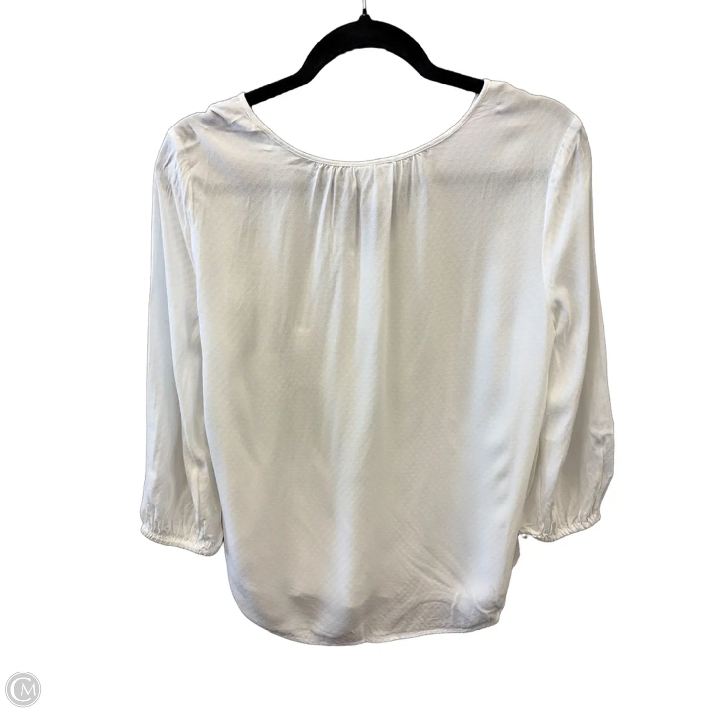 Top 3/4 Sleeve By Liz Claiborne In White, Size: S