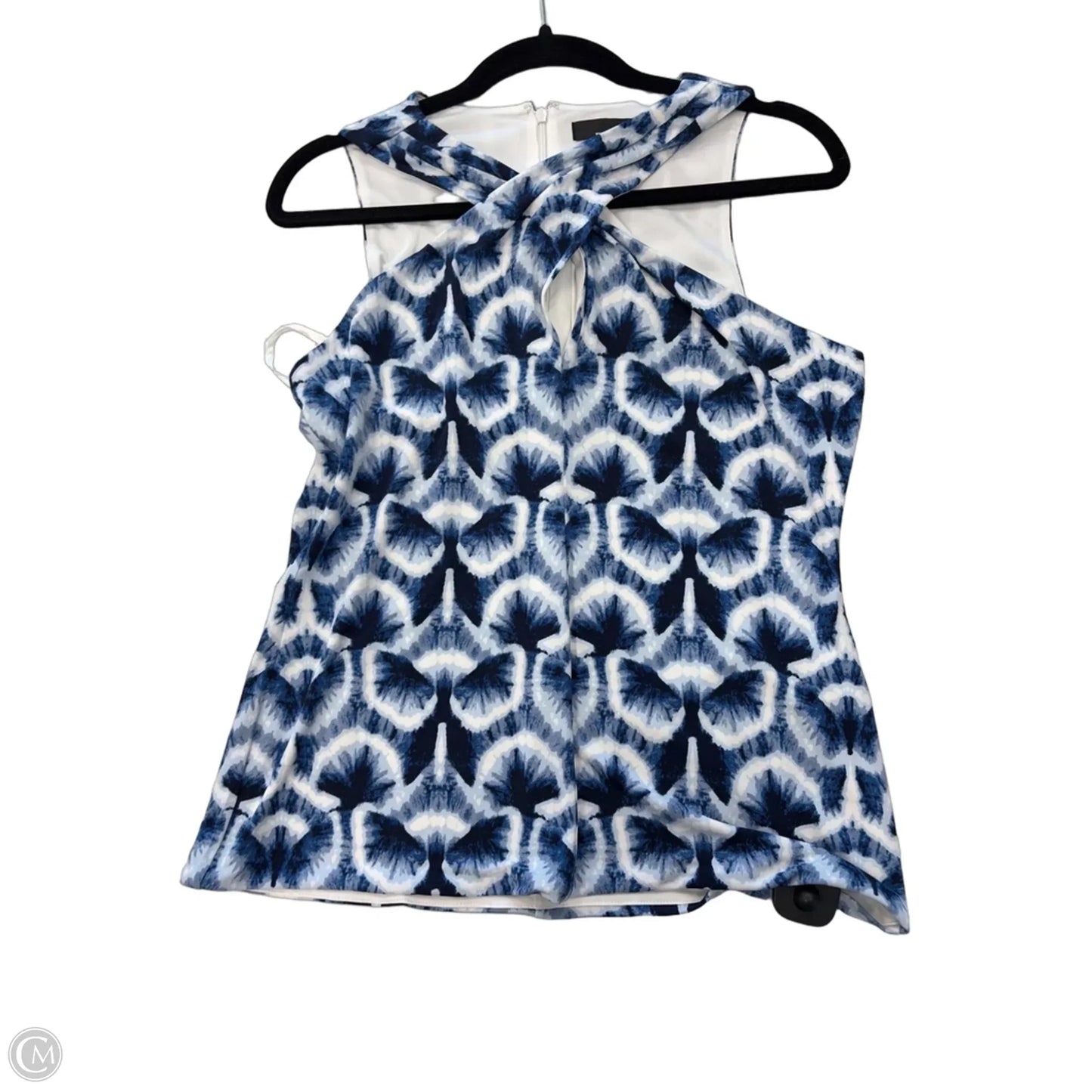 Top Sleeveless By White And Warren In Blue, Size: M