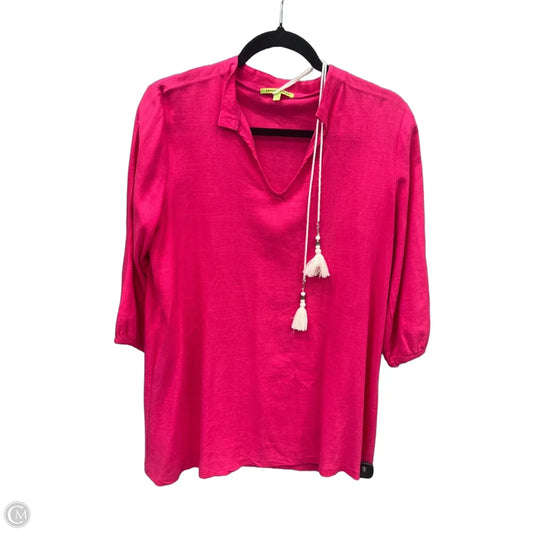 Top 3/4 Sleeve By Clothes Mentor In Pink, Size: M