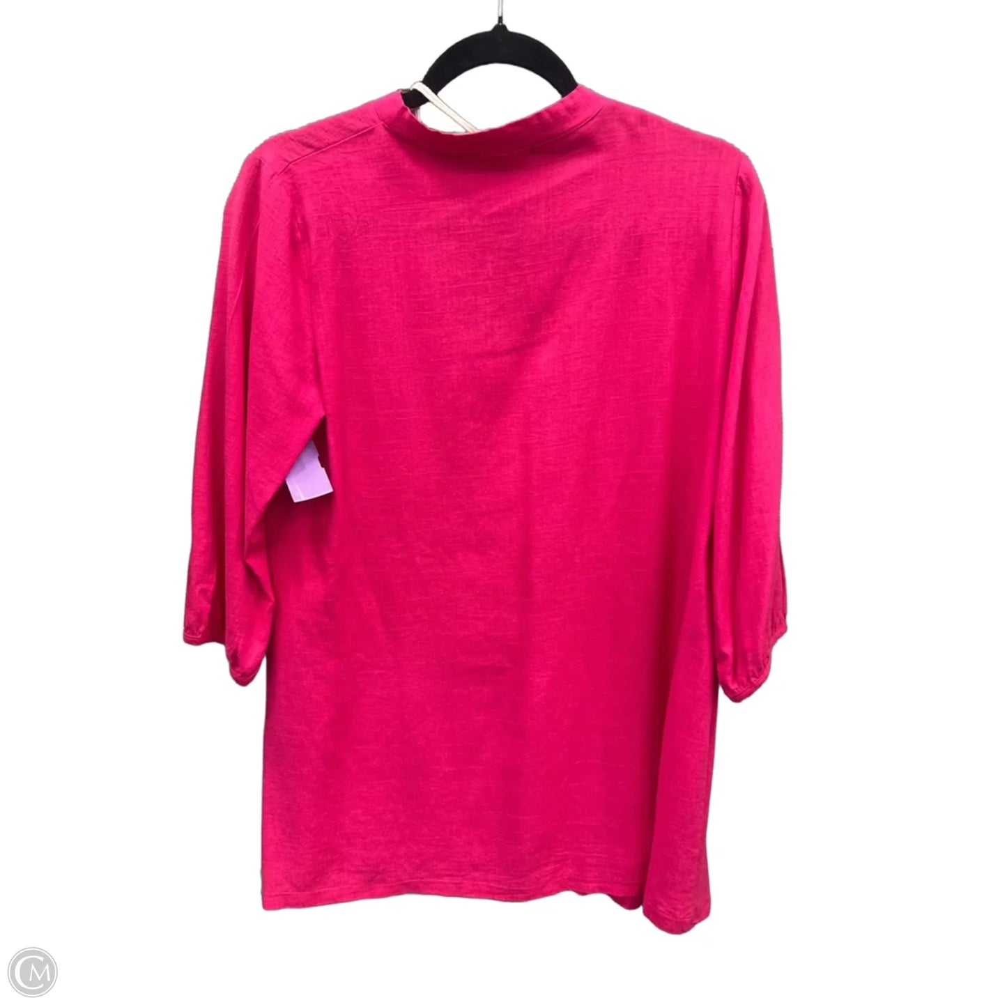 Top 3/4 Sleeve By Clothes Mentor In Pink, Size: M