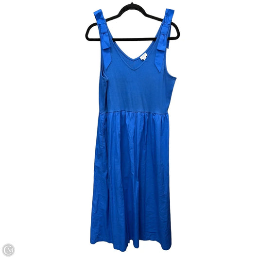Dress Casual Midi By J. Crew In Blue, Size: Xl