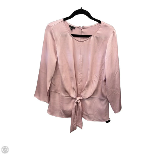 Top Long Sleeve By Talbots In Pink, Size: L