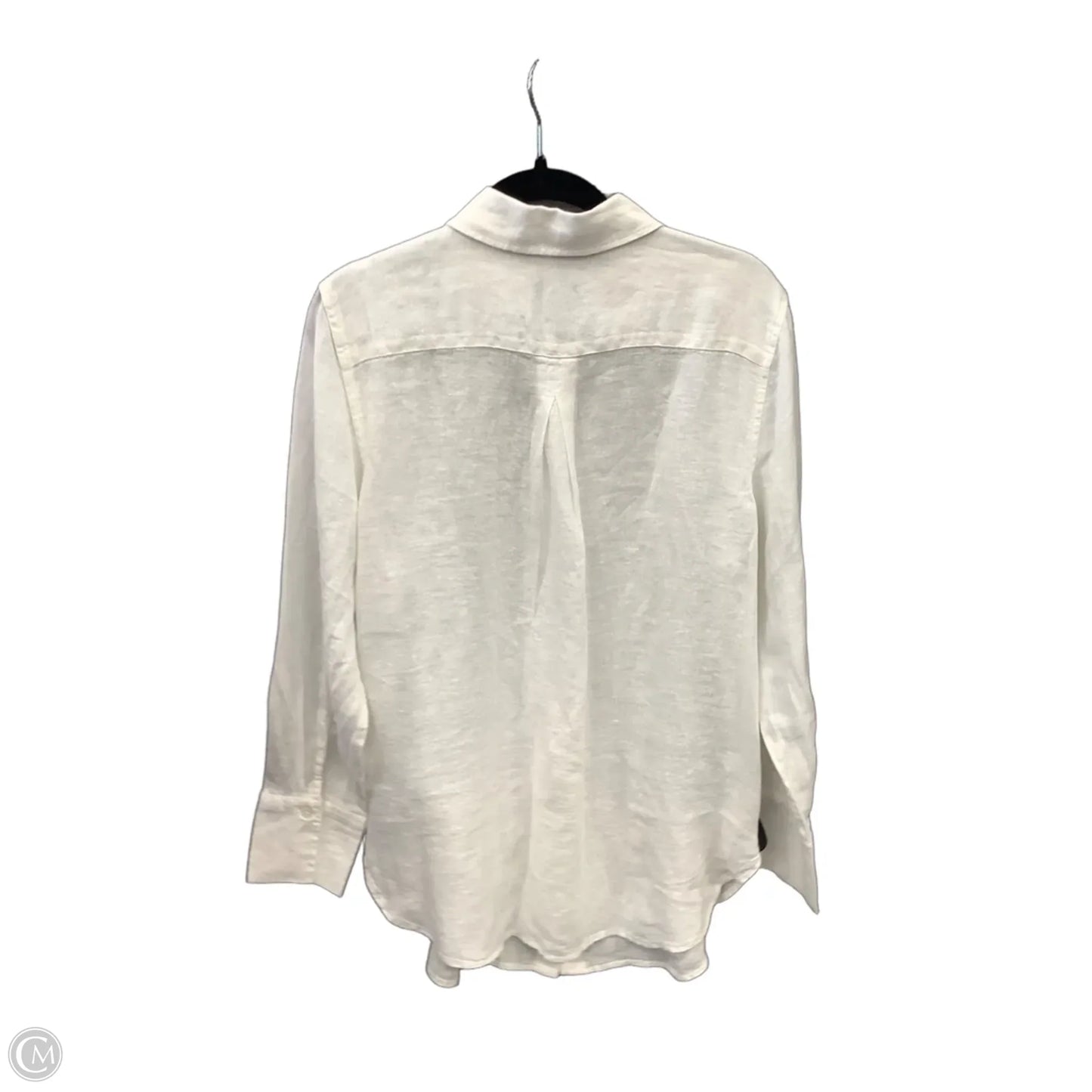 Top Long Sleeve By Talbots In White, Size: L