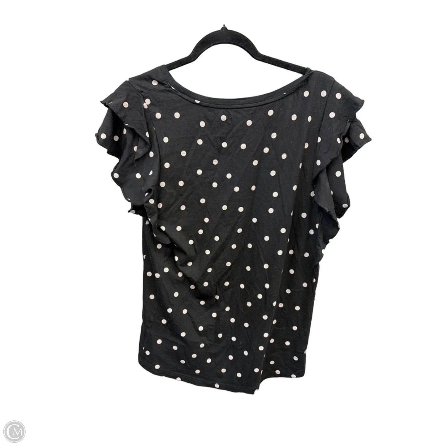 Top Short Sleeve By Maurices In Black, Size: L