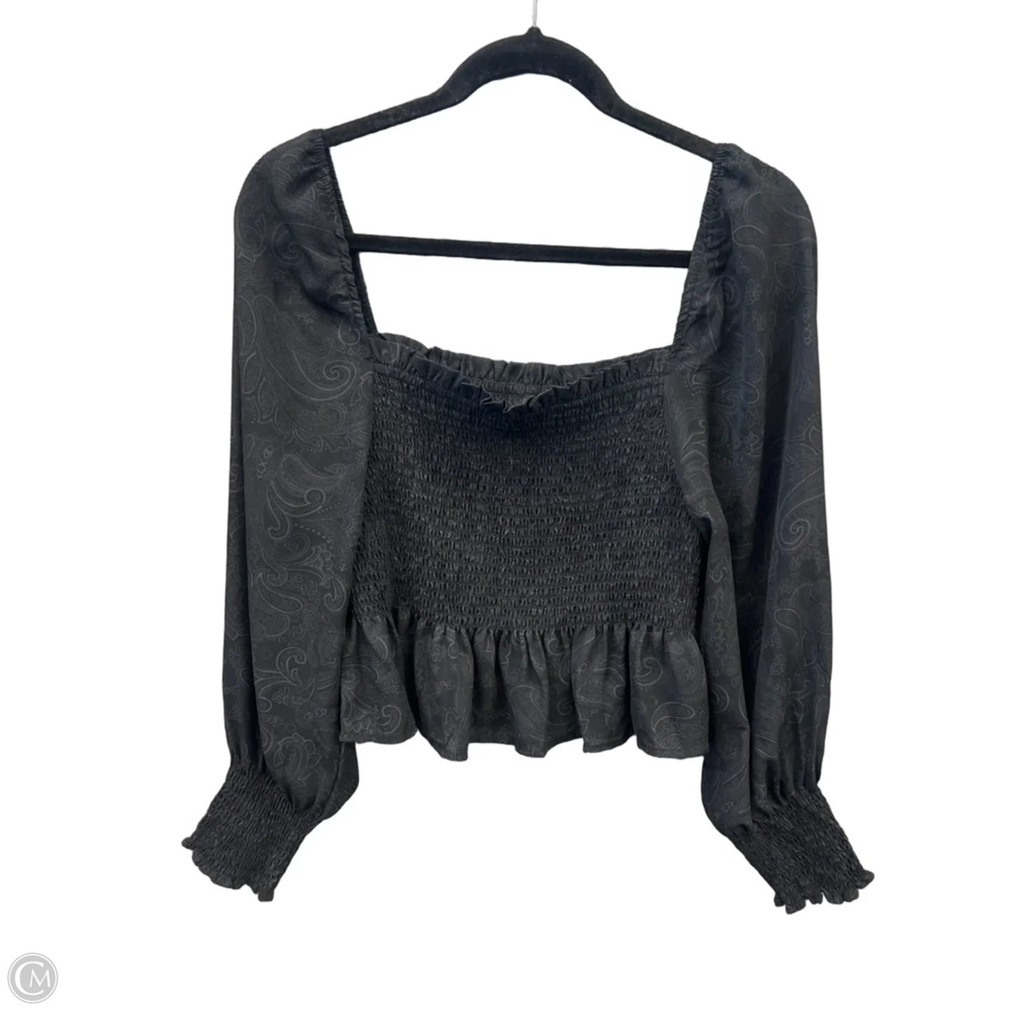 Top Long Sleeve By Shinestar In Black, Size: M
