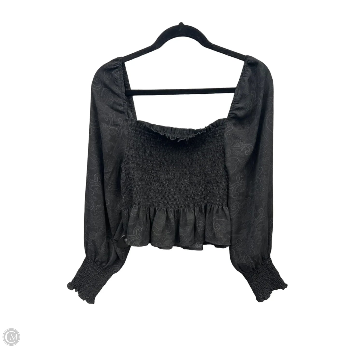 Top Long Sleeve By Shinestar In Black, Size: M