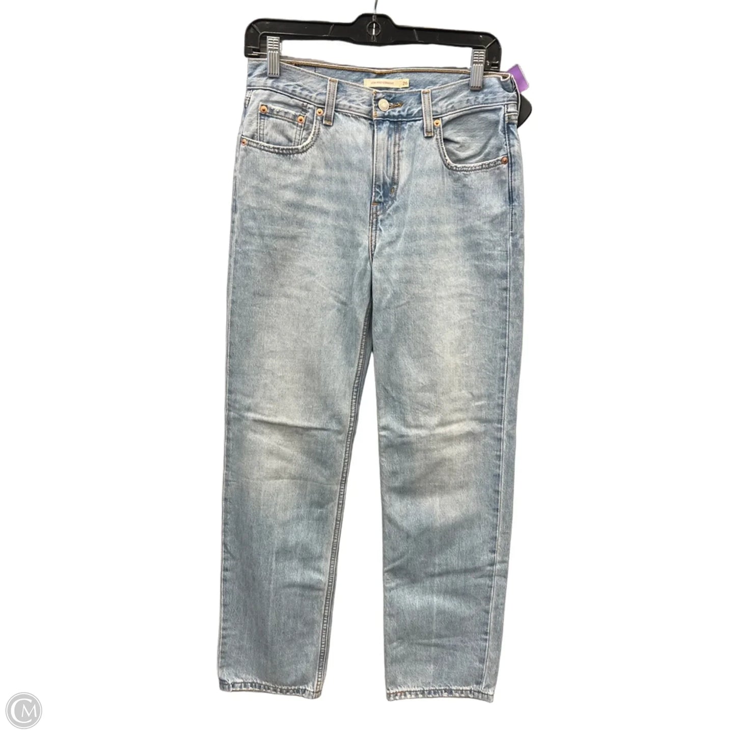 Jeans Straight By Levis In Blue Denim, Size: 2
