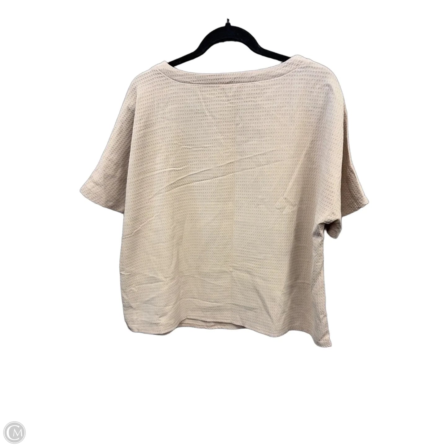 Top Short Sleeve By Shein In Beige, Size: L