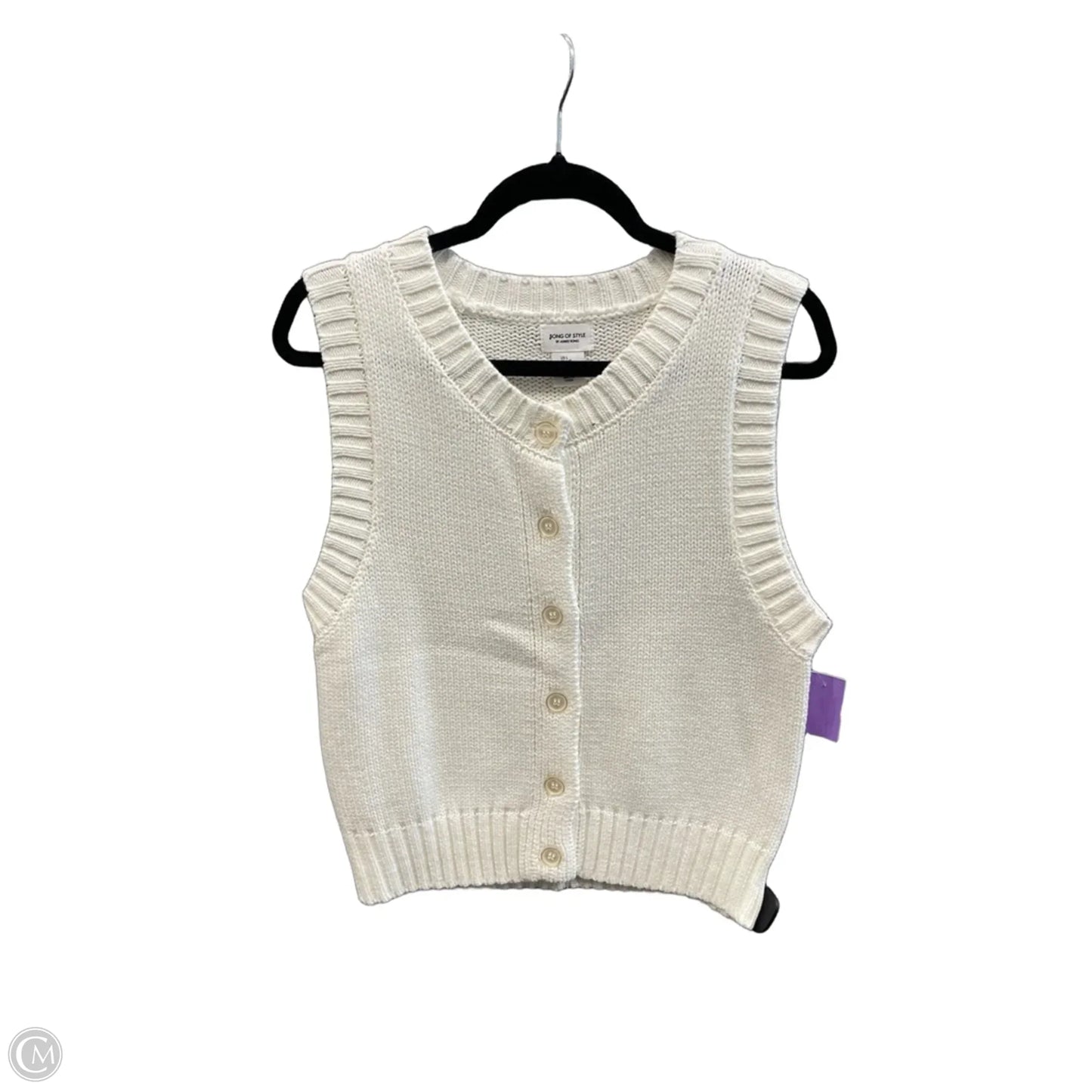Vest Sweater By Cmf In White, Size: L