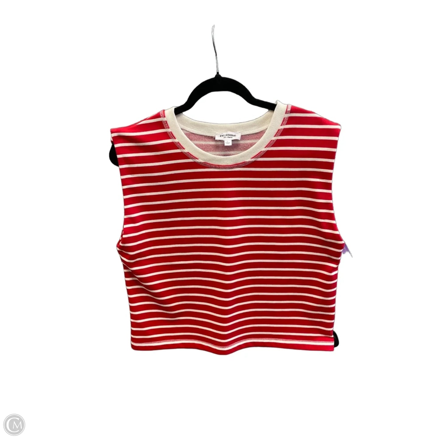 Top Sleeveless By Ee Some In Striped Pattern, Size: L