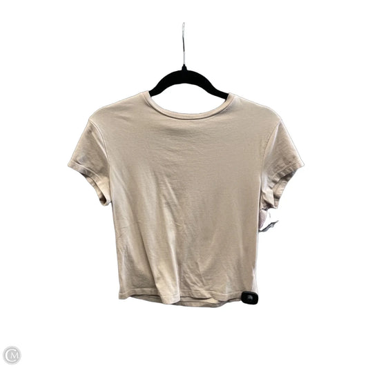 Top Short Sleeve Basic By Wild Fable In Beige, Size: L
