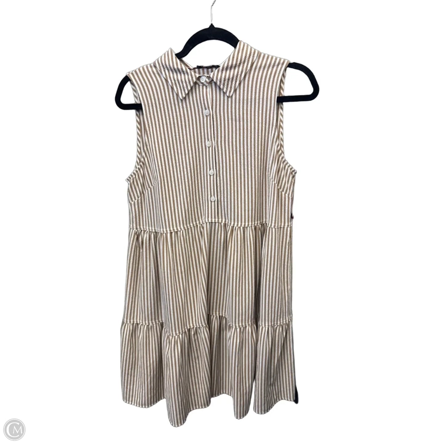 Dress Casual Midi By Tommy Hilfiger In Striped Pattern, Size: M