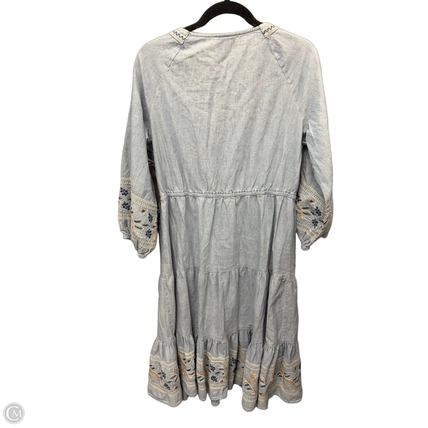 Dress Casual Midi By St Johns Bay In Blue Denim, Size: L
