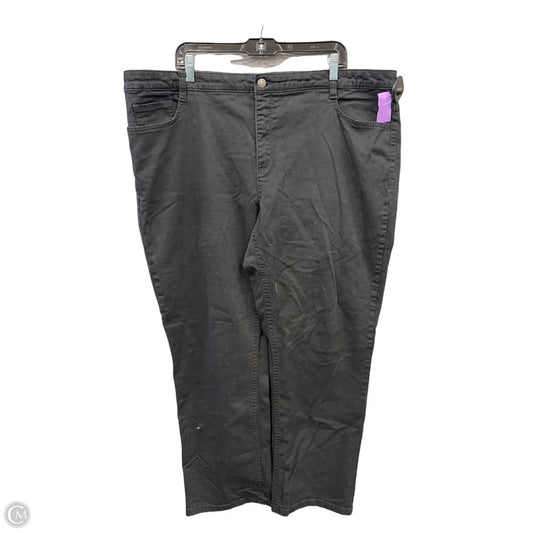 Jeans Straight By Jones New York In Black Denim, Size: 22