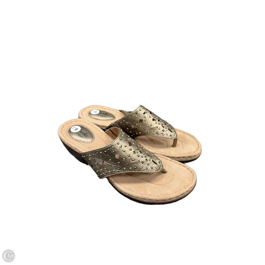 Sandals Flats By Aetrex In Rose Gold, Size: 10