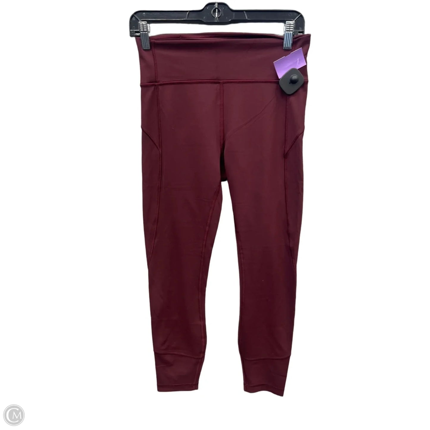 Athletic Leggings By Lululemon In Maroon, Size: M