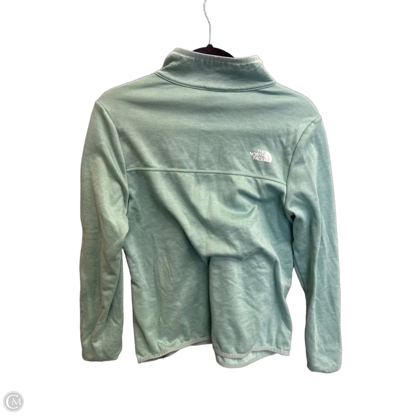 Athletic Top Long Sleeve Collar By The North Face In Green, Size: M