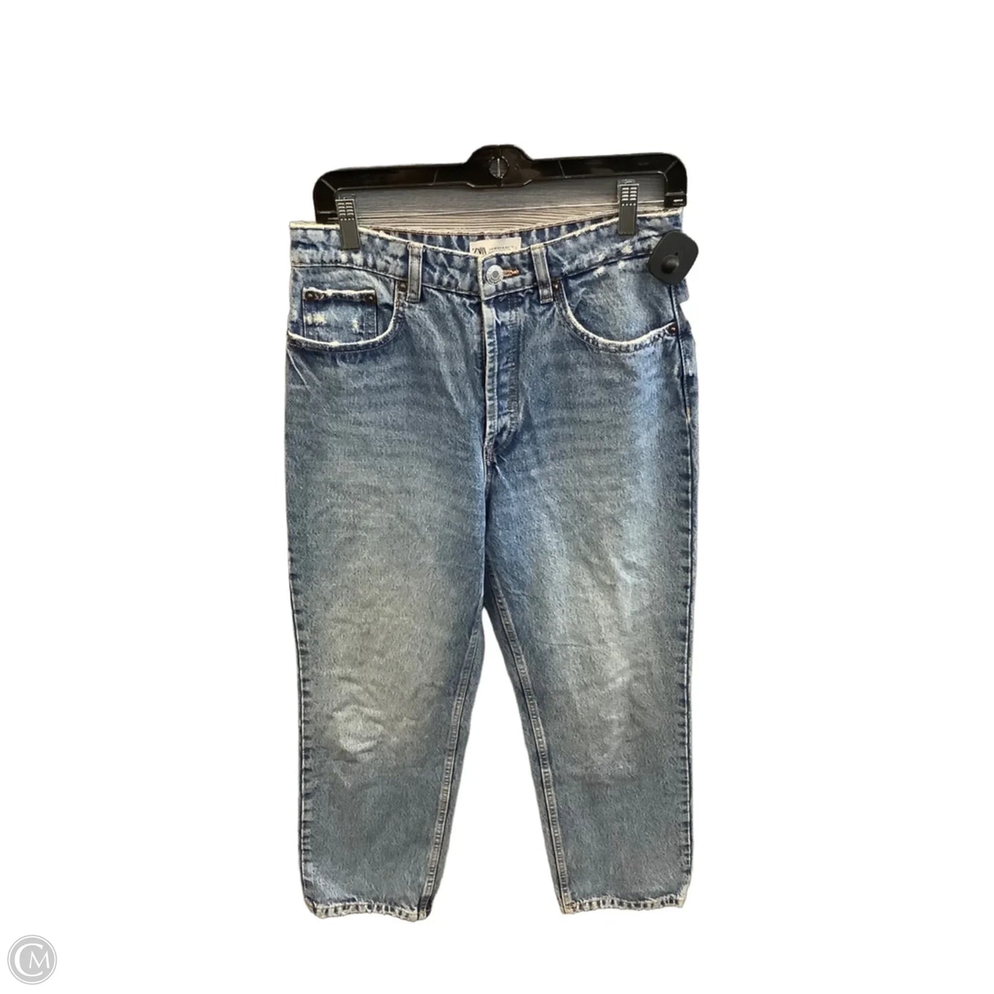Jeans Wide Leg By Zara In Blue Denim, Size: 6