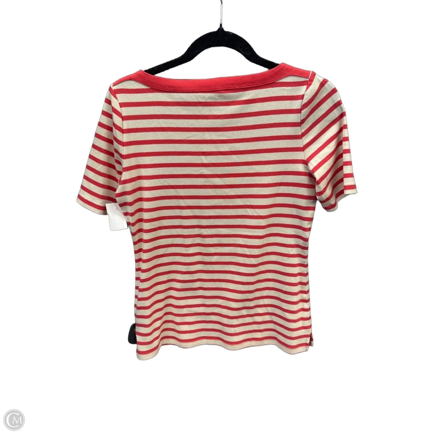 Top Short Sleeve By Talbots In Striped Pattern, Size: S