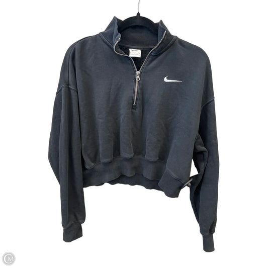 Athletic Sweatshirt Collar By Nike Apparel In Black, Size: M