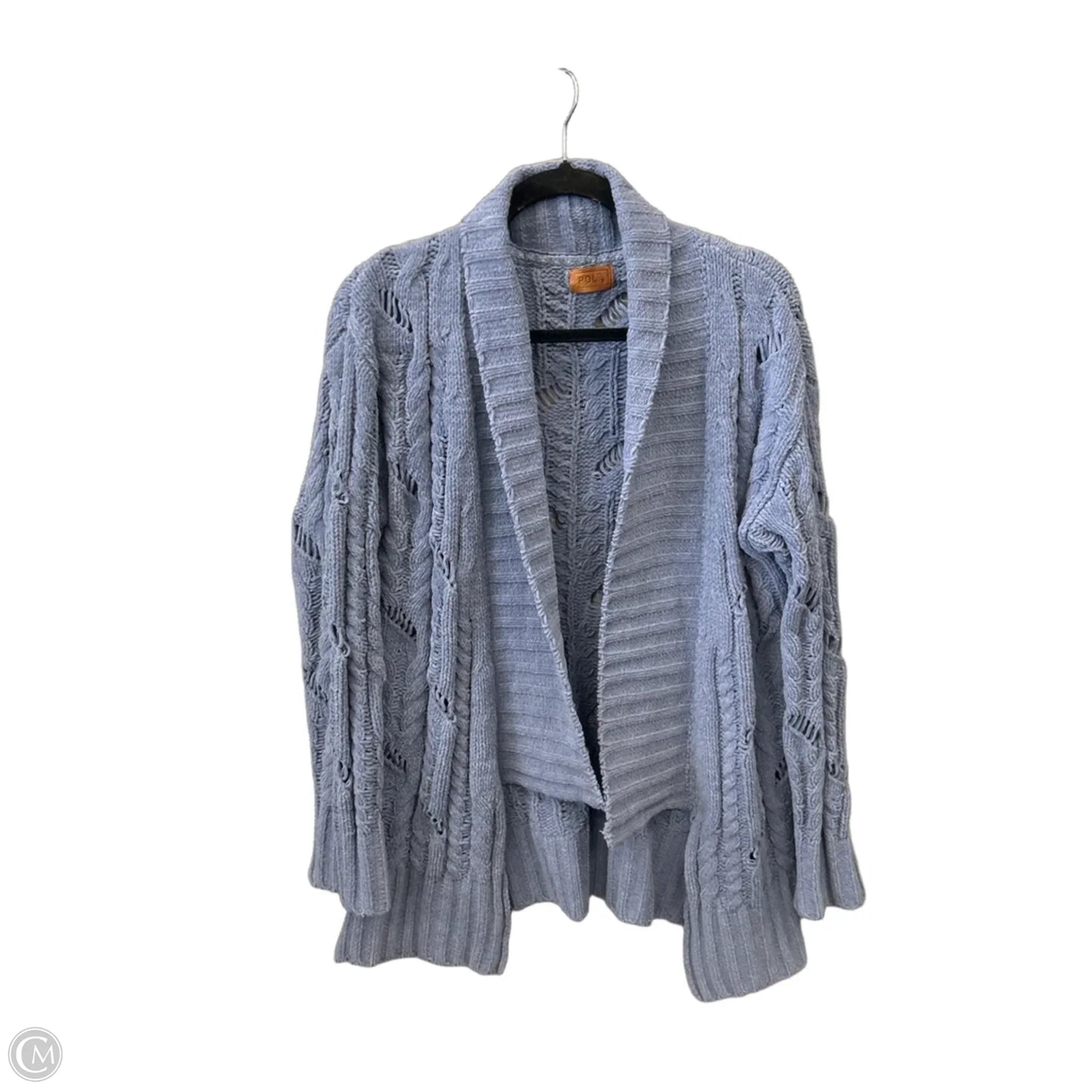 Sweater Cardigan By Pol In Blue, Size: S